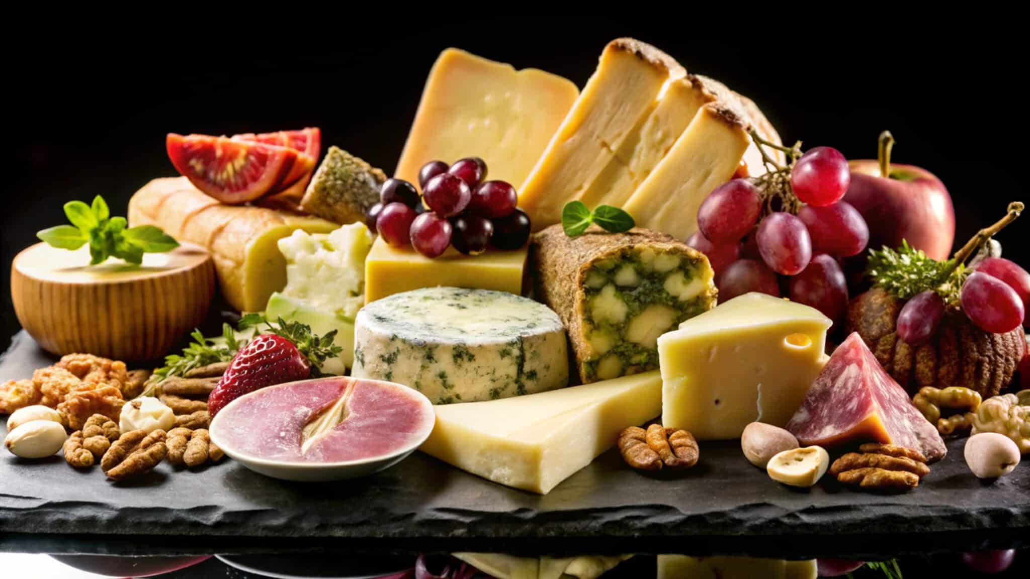 Plateau de fromages et charcuterie pour traiteur